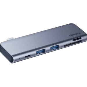 Lector de tarjetas / USB concentrador BASEUS Harmonica 5-in-1 HUB Adapter