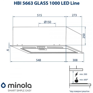 Minola HBI 5663 IV GLASS 1000 LED Line