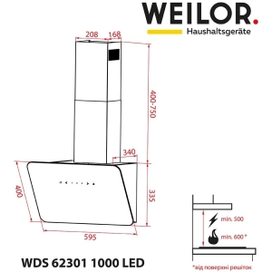 Weilor WDS 62301 R BL 1000 LED