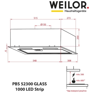 Weilor PBS 52300 GLASS BG 1000 LED Strip