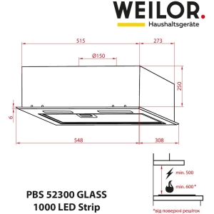 Weilor PBS 52300 GLASS BL 1000 LED Strip