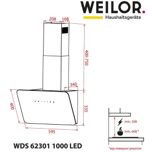 Weilor WDS 62301 R WH 1000 LED