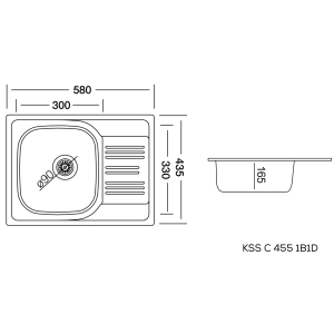 Fregadero Kernau KSS C455 1B1D