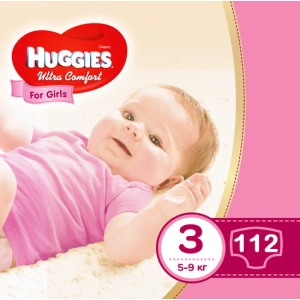 Pañales Huggies Ultra Comfort Girl 3 / 112 pcs