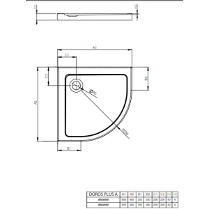 Plato de ducha Radaway Doros Plus A SDRPA8080