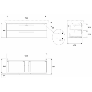 Mueble bajo lavabo Kolo Life 120