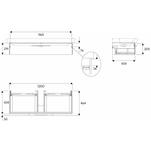 Mueble bajo lavabo Kolo Life 120-1