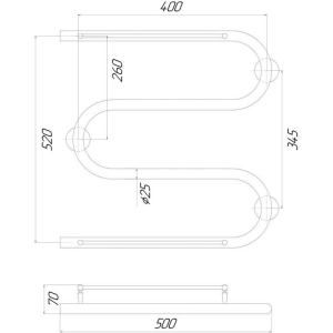 Secador de toallas Q-tap Snake shelf 500x500 LE