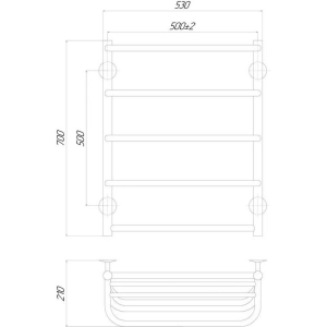 Q-tap Standard shelf 500x700 LE