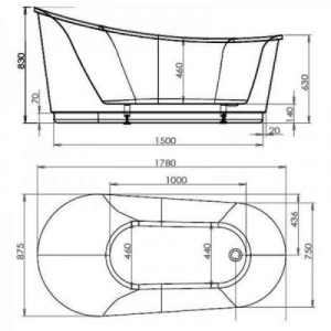 Bañera Volle 12- 22-610 178x87