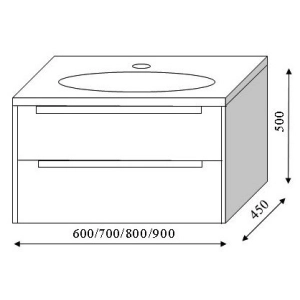 Mueble bajo lavabo Marsan Louise 60