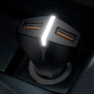 BASEUS Small Rocket QC3.0 Dual-USB Car Charger