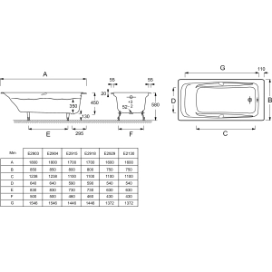 Jacob Delafon Repos 170x80