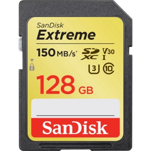 Tarjeta de memoria SanDisk Extreme SDXC Class 10 UHS-I U3 150 MB/s 128 Gb