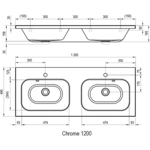 Ravak Chrome 1200/2