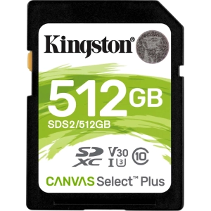 Tarjeta de memoria Kingston SDXC Canvas Select Plus 512 GB