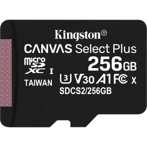 Tarjeta de memoria Kingston microSDXC Canvas Select Plus 256Gb