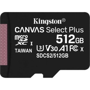 Tarjeta de memoria Kingston microSDXC Canvas Select Plus 512Gb