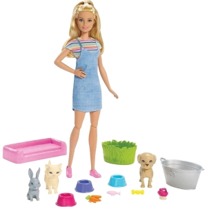 Muñeca Barbie Play and Wash Pets FXH11