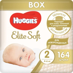 Pañales Huggies Elite Soft 2 / 164 pcs