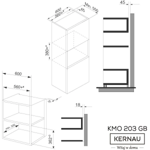 Microondas empotrado Kernau KMO 203 G X