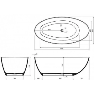 Bañera Marmorin Cleo 170x85