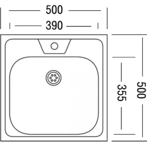 Fregadero Ukinox Standart STM 500 500 6C