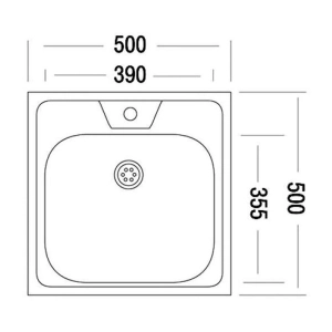 Fregadero Ukinox Standart STL 500 500 GT 6C