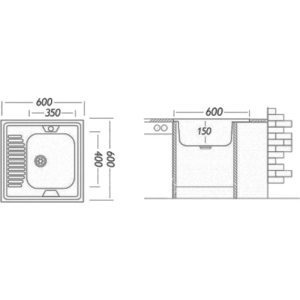 Fregadero Ukinox Standart STL 600 600 GT 6C L