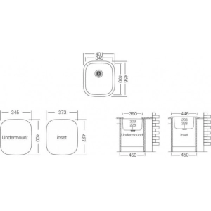 Fregadero Ukinox Universal UN 345 GT 8K