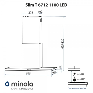 Minola Slim T 6712 BL 1100 LED