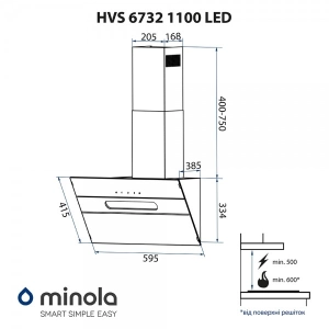 Minola HVS 6732 BL 1100 LED