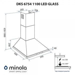 Minola DKS 6754 WH 1100 LED