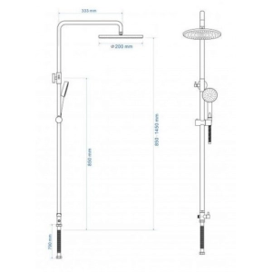 Sistema de ducha Rozzy Jenori RS 4011