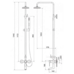 Sistema de ducha Welle Kate TH1301