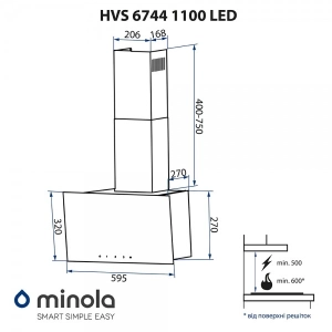 Minola HVS 6744 BL 1100 LED