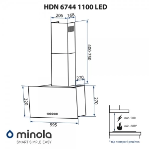 Minola HDN 6744 BL 1100 LED