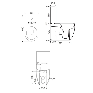 Inodoro AXA Glomp 0201301