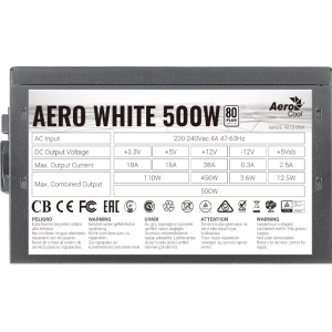 Fuente de alimentación Aerocool Aero White 500W