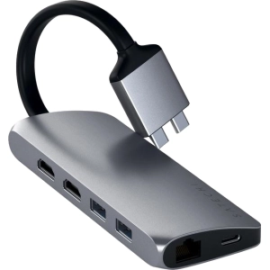 Lector de tarjetas / USB-hub Satechi Type-C Dual Multimedia Adapter