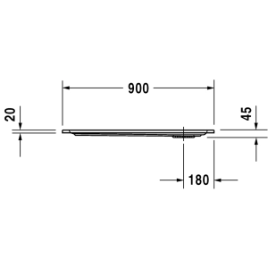 Plato de ducha Duravit Starck Slimline 720115