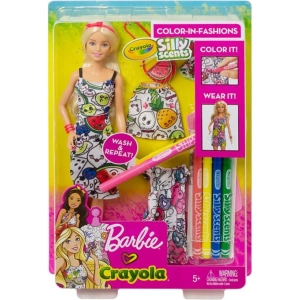 Barbie Crayola Color-In Fashion GGT44