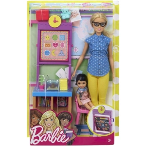 Barbie Teacher Doll with Flipping Blackboard Playset FJB29