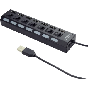 Lector de tarjetas / USB-hub Gembird UHB-U2P7-03