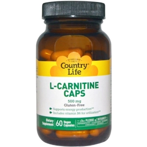 Quemagrasas Country Life L- Carnitine 500 mg 60 cap