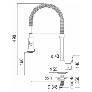 Nobili Rubinetterie Blues BS101300-3-CR