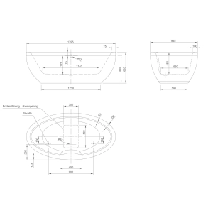 Bañera Knief Oval 180x95