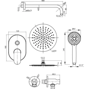 Sistema de ducha Valvex Dione 2449990