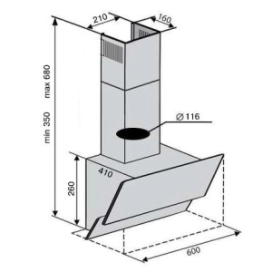 VENTOLUX Rimini 60 BK 450 PB SL