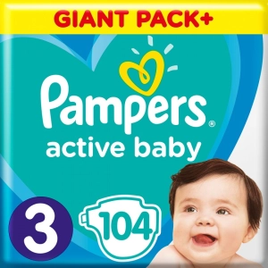 Pañales Pampers Active Baby 3 / 104 pcs